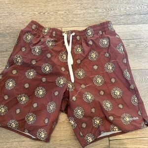 Rhythm Sun Patterned Brown Board Shorts